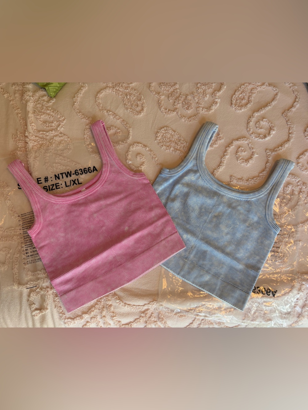 Zenana Pink and blue Ribbed Tank Top - Women